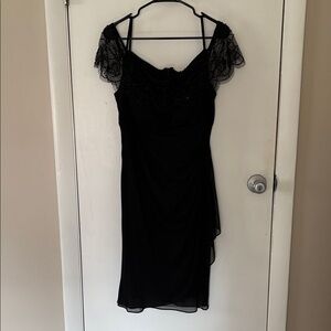dark blue pleated dress Yaz Pleated Mini Dress